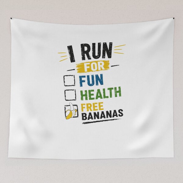 Item preview, I Run For Fun Health Free Bananas Runner Fitness Humor designed and sold by RetroMini2026.