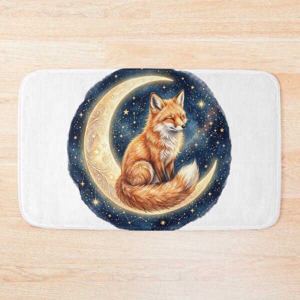 Item preview, Sleepy Fox Resting on Crescent Moon designed and sold by GrzywaM.