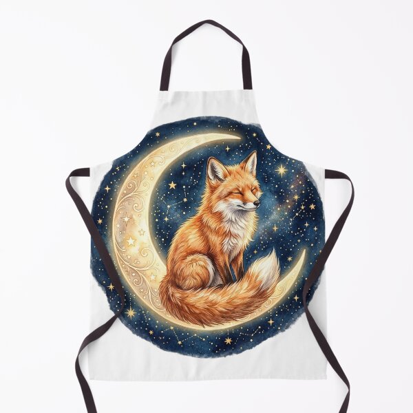 Item preview, Sleepy Fox Resting on Crescent Moon designed and sold by GrzywaM.