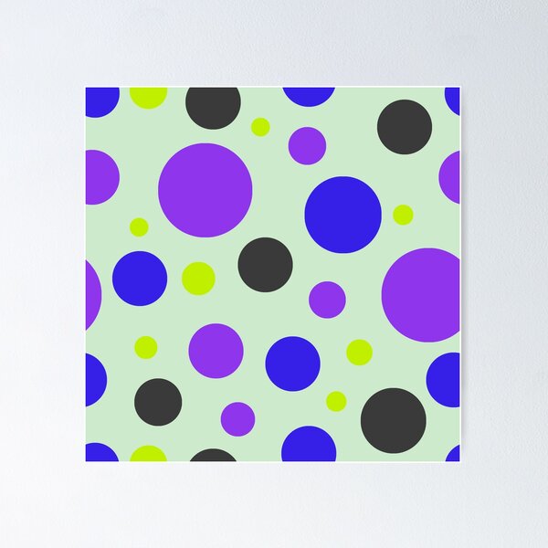 Item preview, Modern Neon Circle Pattern | Electric Purple & Blue Seamless Geometric Polka Dot Design designed and sold by ViviNyks.