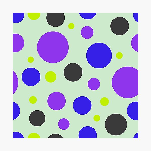 Item preview, Modern Neon Circle Pattern | Electric Purple & Blue Seamless Geometric Polka Dot Design designed and sold by ViviNyks.