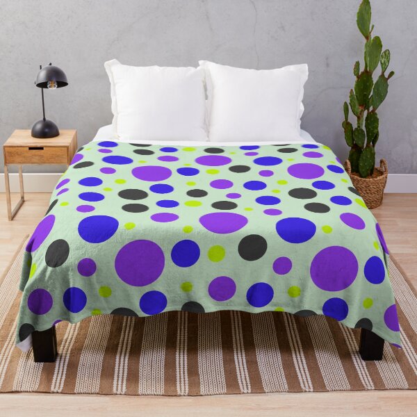 Item preview, Modern Neon Circle Pattern | Electric Purple & Blue Seamless Geometric Polka Dot Design designed and sold by ViviNyks.