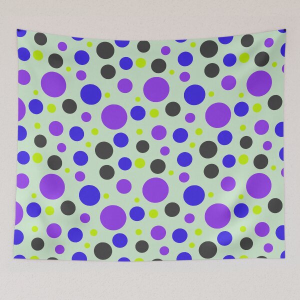 Item preview, Modern Neon Circle Pattern | Electric Purple & Blue Seamless Geometric Polka Dot Design designed and sold by ViviNyks.