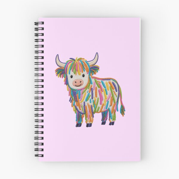 Item preview, Cute Highland Cow - Embroidery Effect designed and sold by MyCozyCorner24.