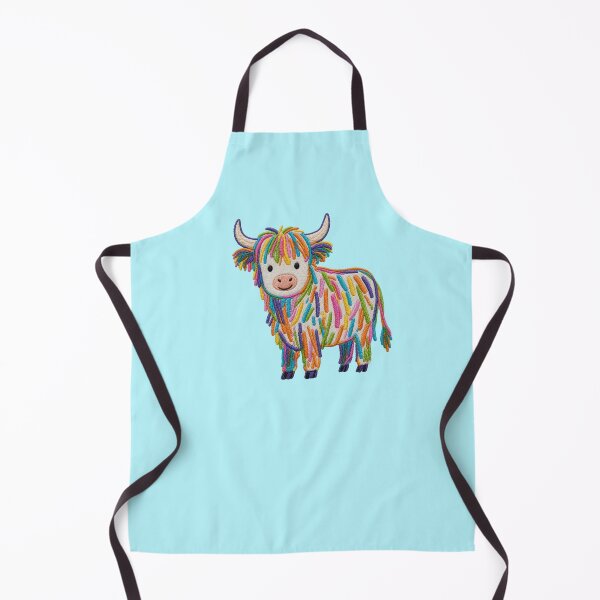 Item preview, Cute Highland Cow - Embroidery Effect designed and sold by MyCozyCorner24.