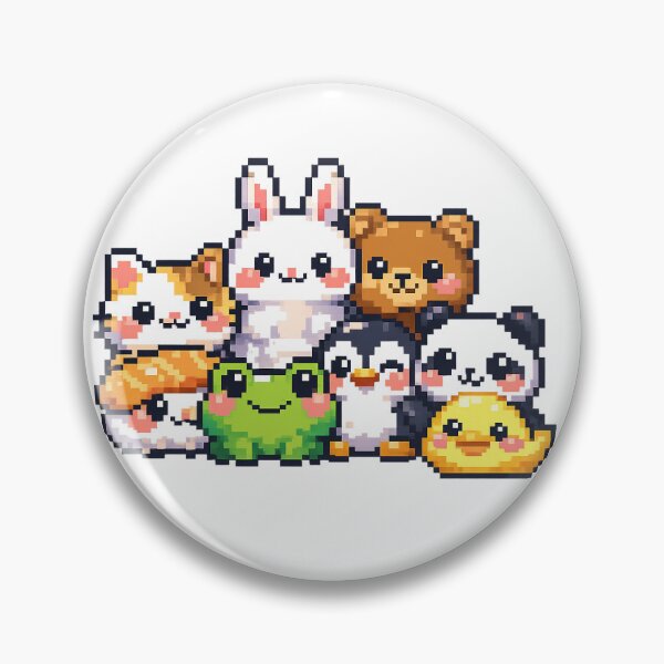 Item preview, Cozy Pixel Art Cute Animal Friends Cluster designed and sold by Trionda_Shop.