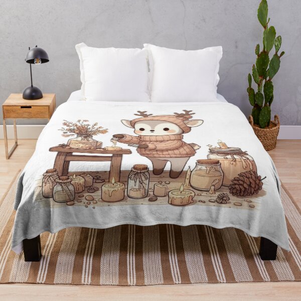 Item preview, Cozy Woodland Deer Candle Maker | Cute Cottagecore Kawaii Animal designed and sold by vigzhifushions.