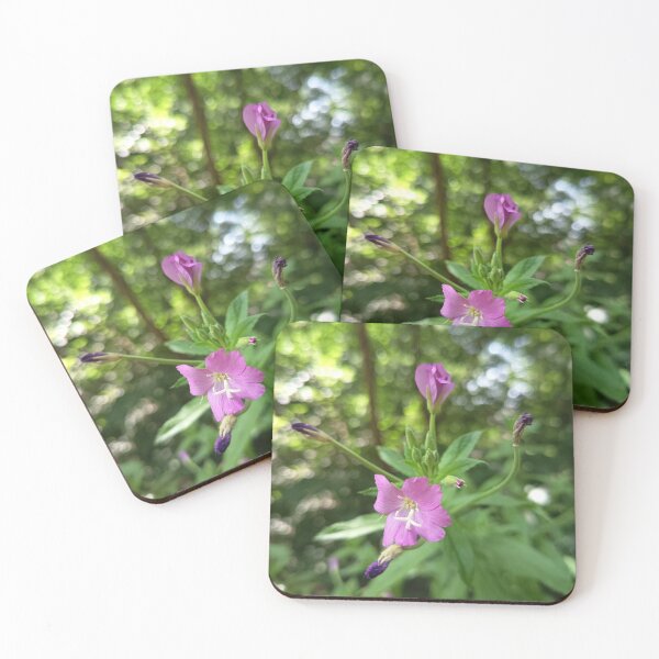 Item preview, Pink Wildflower Blooming in Forest with Soft Green Bokeh designed and sold by PhuongVoArt.