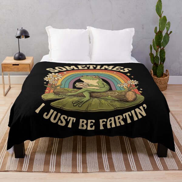 Aperçu de l'œuvre T-shirt grenouille « Parfois je pète juste » créée et vendue par stmpdwrld.