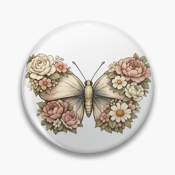 Item preview, Vintage Floral Pattern Elegant Butterfly Art designed and sold by Trionda_Shop.