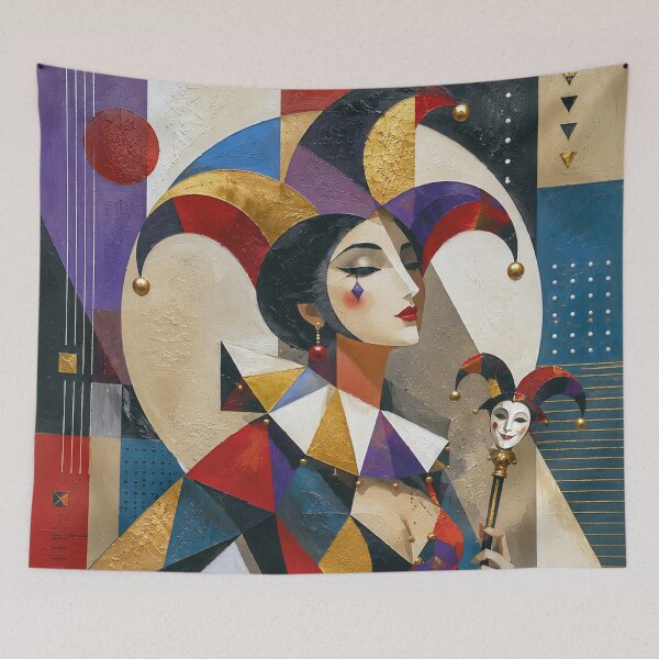 Item preview, Female Court Jester artwork. designed and sold by GalleryKauffeld.