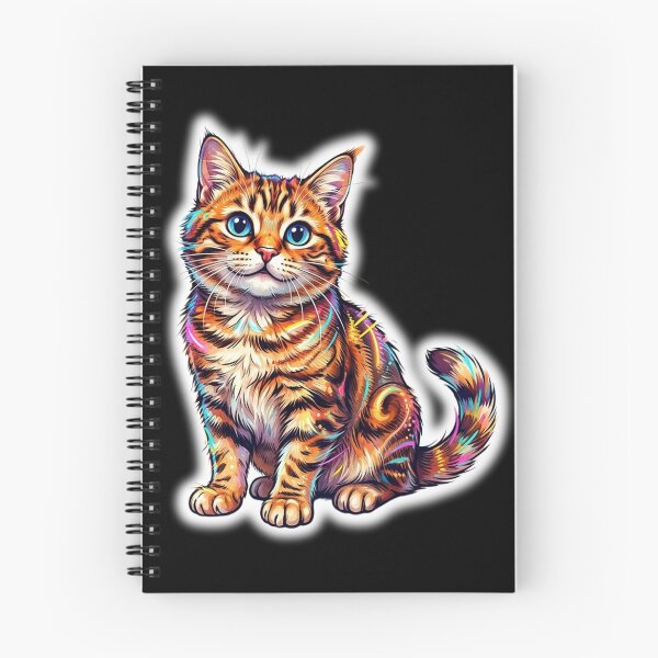 Item preview, Cosmic Neon Splatter Cat designed and sold by CatstheticShop1.