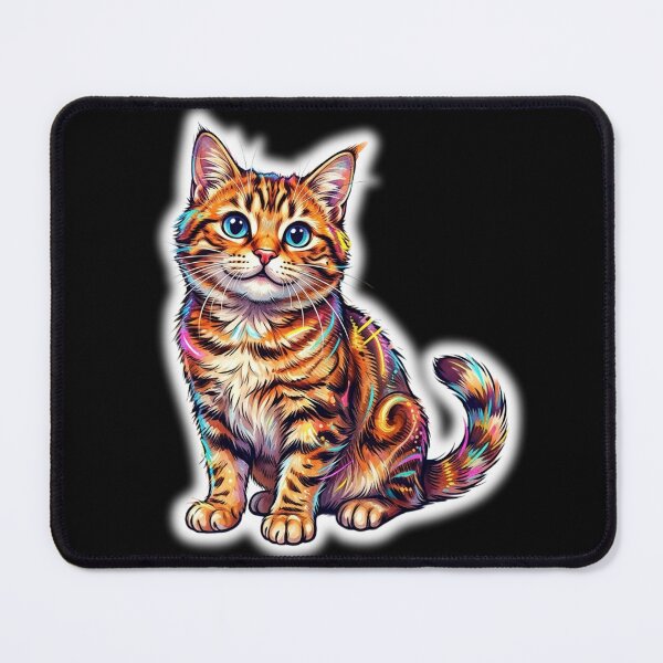 Item preview, Cosmic Neon Splatter Cat designed and sold by CatstheticShop1.