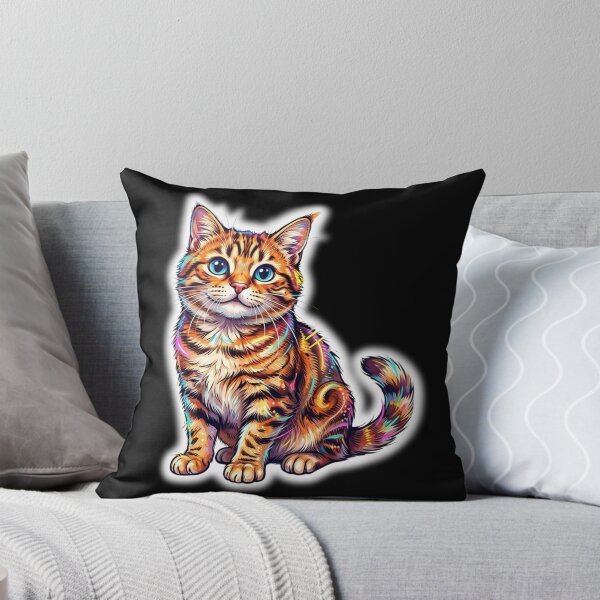 Item preview, Cosmic Neon Splatter Cat designed and sold by CatstheticShop1.