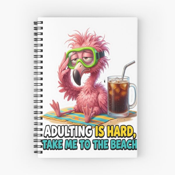 Item preview, Adulting Flamingo Beach designed and sold by mo-carnival.