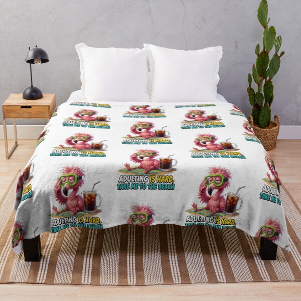 Item preview, Adulting Flamingo Beach designed and sold by mo-carnival.