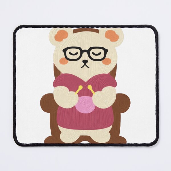 Item preview, Cute Teddy Bear Knitting in Armchair Illustration designed and sold by The Emoji Vibe.