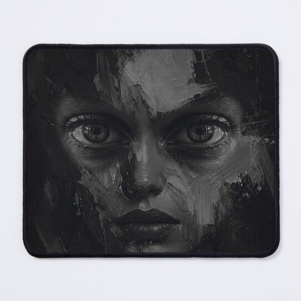 Item preview, Fractured Black Grunge Paint Portrait designed and sold by WitchyBotanicaArt.