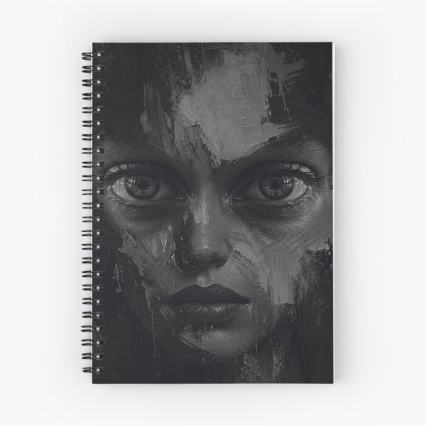 Item preview, Fractured Black Grunge Paint Portrait designed and sold by WitchyBotanicaArt.