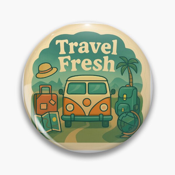 Item preview, VINTAGE CAMPER VAN ADVENTURE "TRAVEL FRESH" TRIPS designed and sold by MKTreasures.