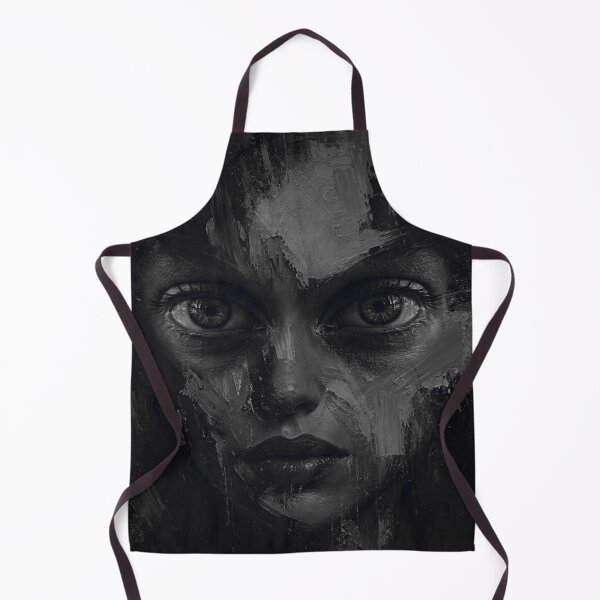 Item preview, Fractured Black Grunge Paint Portrait designed and sold by WitchyBotanicaArt.