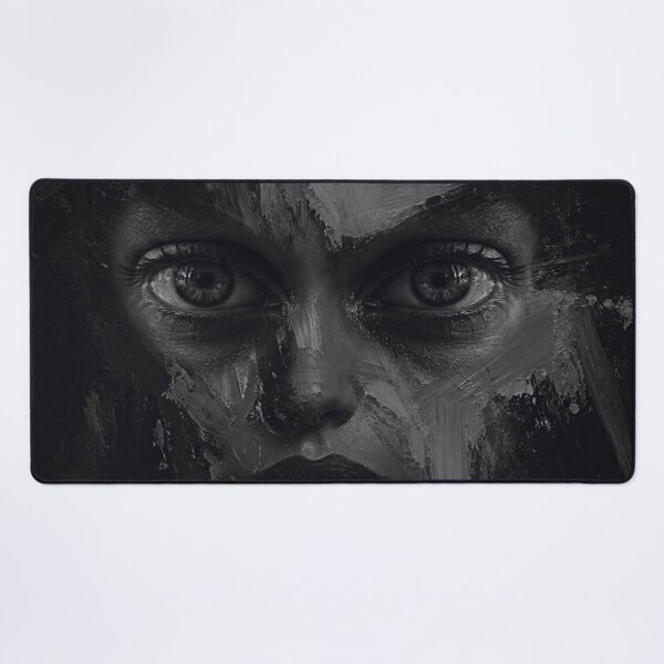 Item preview, Fractured Black Grunge Paint Portrait designed and sold by WitchyBotanicaArt.
