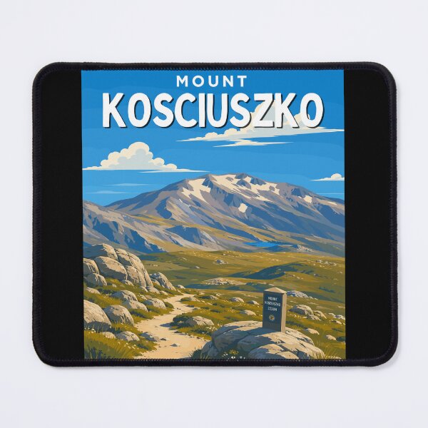 Item preview, Mount Kosciuszko in Australia, Vintage Art Travel Landscape designed and sold by MaateoDesign.