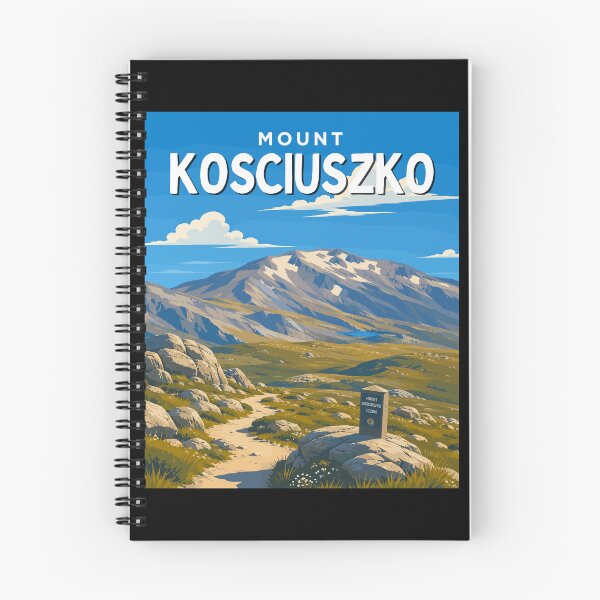 Item preview, Mount Kosciuszko in Australia, Vintage Art Travel Landscape designed and sold by MaateoDesign.