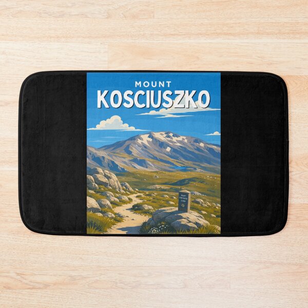 Item preview, Mount Kosciuszko in Australia, Vintage Art Travel Landscape designed and sold by MaateoDesign.