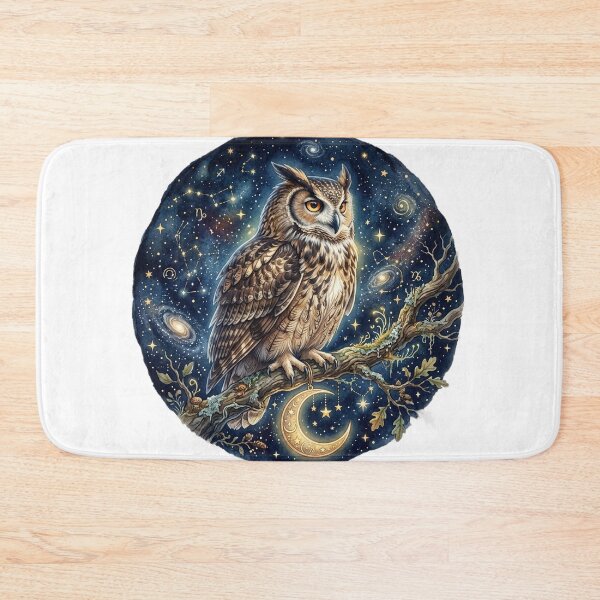 Item preview, Celestial Owl Perched Under Starry Sky designed and sold by GrzywaM.