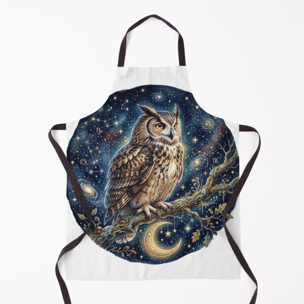 Item preview, Celestial Owl Perched Under Starry Sky designed and sold by GrzywaM.