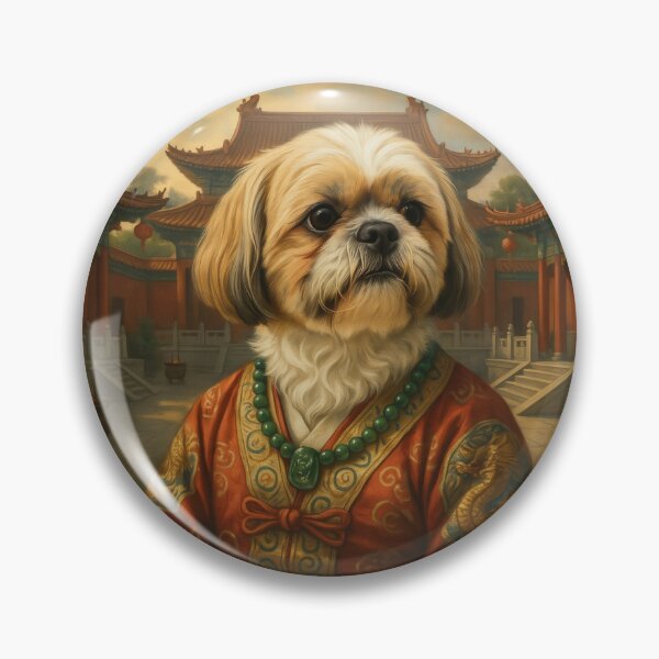 Item preview, a charming Shih Tzu wearing an opulent Chinese imperial robe designed and sold by 123ks.