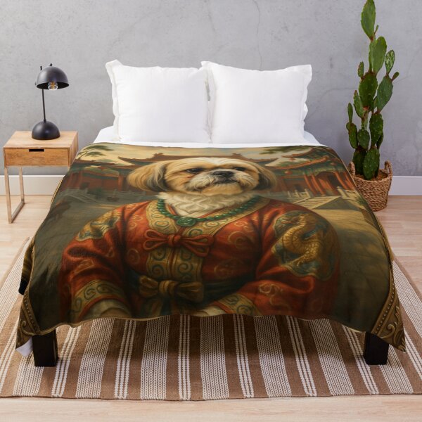 Item preview, a charming Shih Tzu wearing an opulent Chinese imperial robe designed and sold by 123ks.