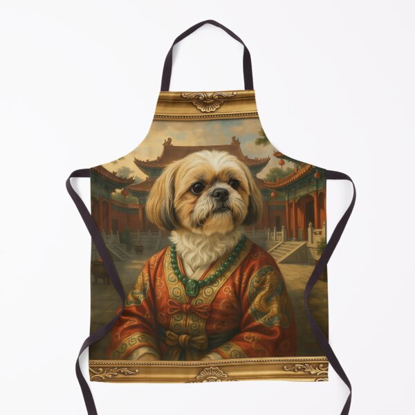 Item preview, a charming Shih Tzu wearing an opulent Chinese imperial robe designed and sold by 123ks.