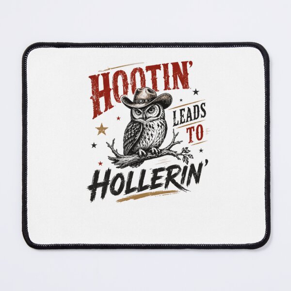 Item preview, Hootin' Leads To Hollerin' Owl Country Western Fan designed and sold by RetroMini2026.