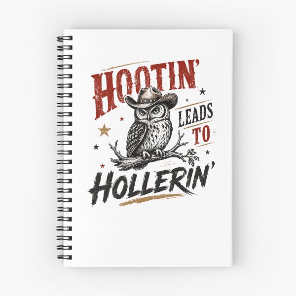 Item preview, Hootin' Leads To Hollerin' Owl Country Western Fan designed and sold by RetroMini2026.