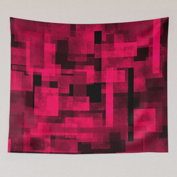 Item preview, Geometric Red Patchwork designed and sold by Andrew  Hitchen.