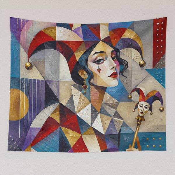 Item preview, Female Court Jester artwork. designed and sold by GalleryKauffeld.