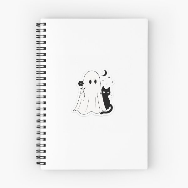 Item preview, Cute Ghost & Black Cat Sticker designed and sold by EduardTT.