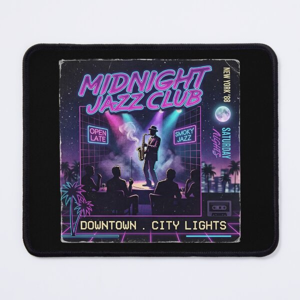 Item preview, Midnight Jazz Club - Retro Synthwave Neon City Lights Vintage Music designed and sold by SidTastic .