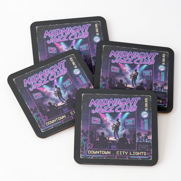 Item preview, Midnight Jazz Club - Retro Synthwave Neon City Lights Vintage Music designed and sold by SidTastic .