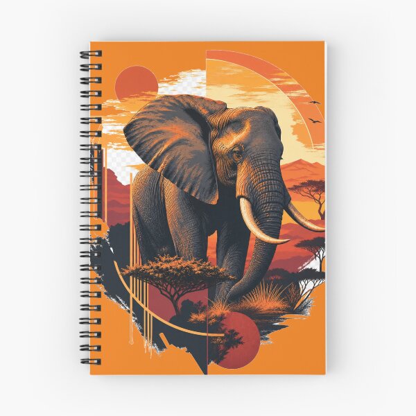 Item preview, Majestic African Elephant Serengeti Sunset Vector Art designed and sold by BLUESKY11a.