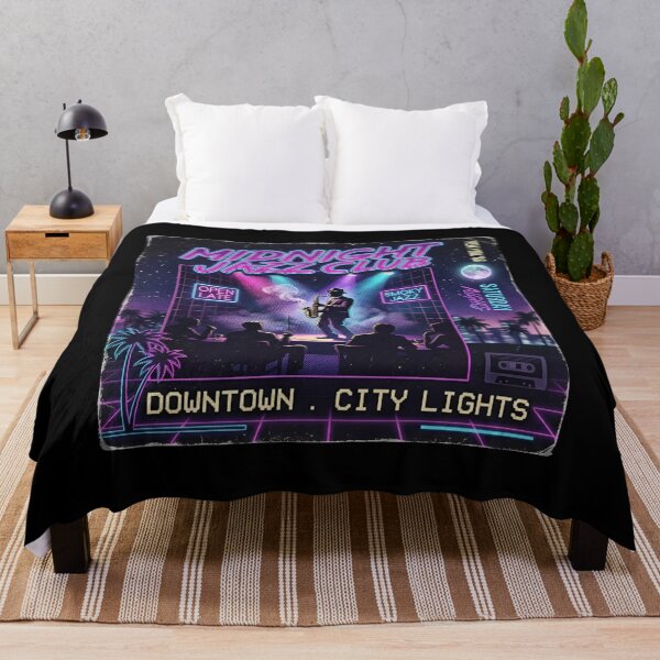 Item preview, Midnight Jazz Club - Retro Synthwave Neon City Lights Vintage Music designed and sold by SidTastic .