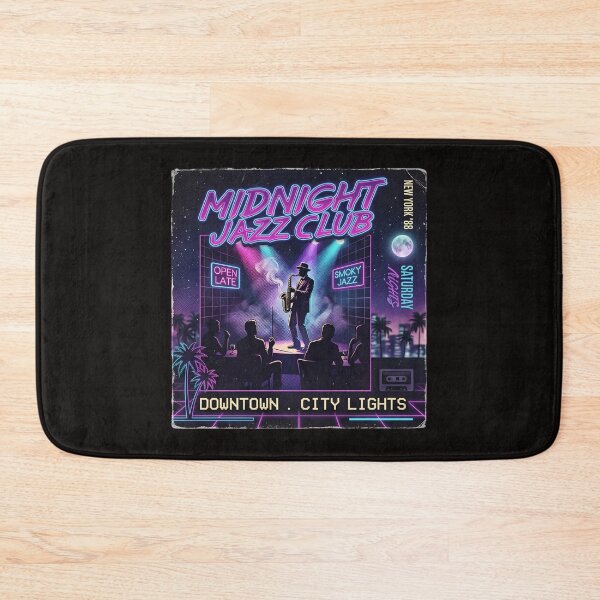 Item preview, Midnight Jazz Club - Retro Synthwave Neon City Lights Vintage Music designed and sold by SidTastic .
