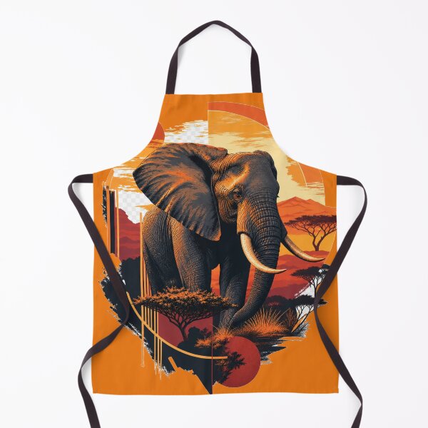 Item preview, Majestic African Elephant Serengeti Sunset Vector Art designed and sold by BLUESKY11a.
