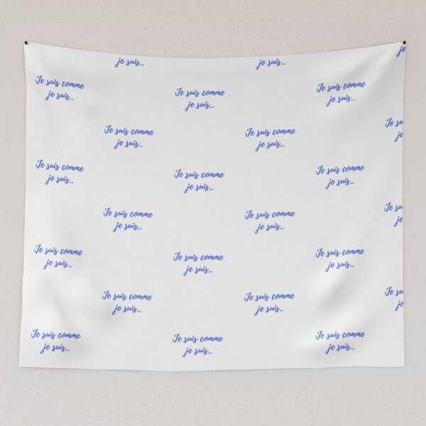Item preview,  I am what I am - popular french quotes lovers theme gifts (blue)  designed and sold by RebelliousRosee.