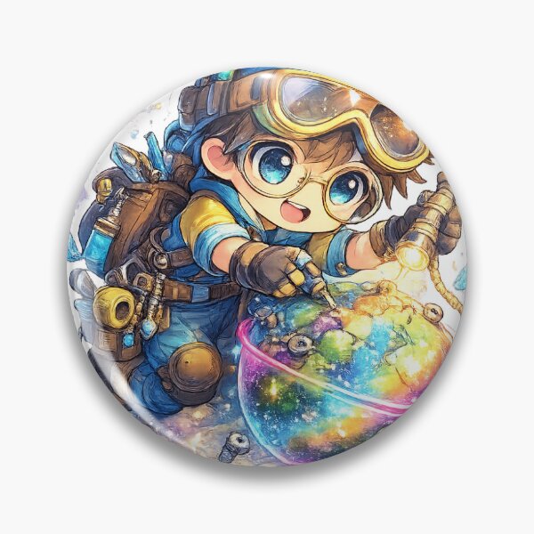 Item preview, Tiny Planet Mechanic – Kawaii Adventure Sticker designed and sold by blossomfun.