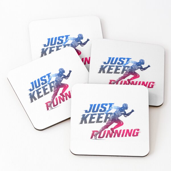 Item preview, Just Keep Running Runner Fitness Athlete Motivation designed and sold by RetroMini2026.