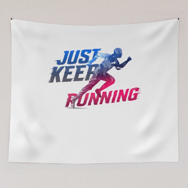 Item preview, Just Keep Running Runner Fitness Athlete Motivation designed and sold by RetroMini2026.