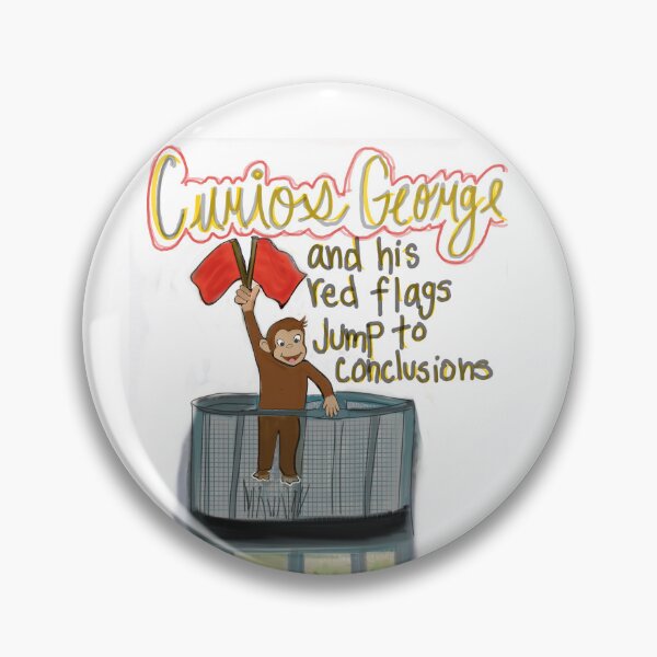 Item preview, Curious George and his Red Flags  designed and sold by MareMadeIt.
